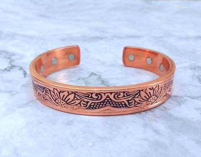 SHINDE EXPORTS pure copper kada bracelet for men women original light weight (Style 2)